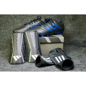 Adidas Boys Goletto VIII GX6906 Soccer Cleats And Shinguards W/ Sleeves
